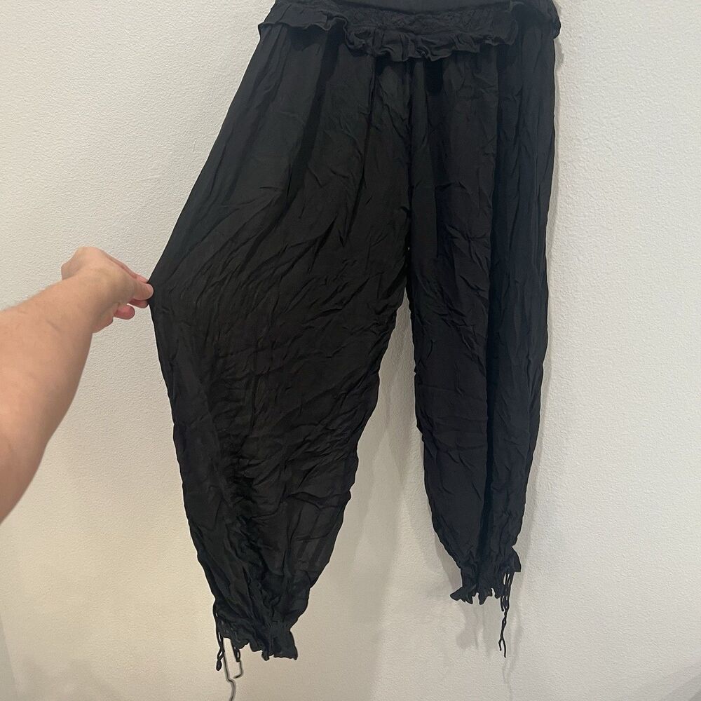 Hm Divided Harem Pants Sheer Balloons Ruffle Small Party Whimsigoth Boho Beach